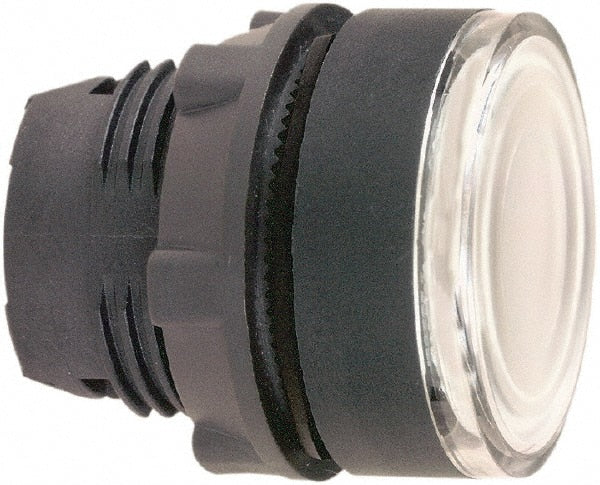Schneider Electric - 22mm Mount Hole, Flush, Pushbutton Switch Only - Round, White Pushbutton, Illuminated, Momentary (MO) - Exact Tooling
