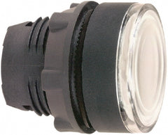 Schneider Electric - 22mm Mount Hole, Flush, Pushbutton Switch Only - Round, White Pushbutton, Illuminated, Momentary (MO) - Exact Tooling