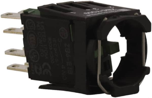 Schneider Electric - 2NO, Multiple Amp Levels, Electrical Switch Contact Block - Exact Tooling