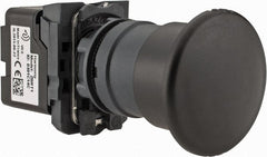 Schneider Electric - Extended Mushroom Head Pushbutton Switch Transmitter - Black, Round Button, Nonilluminated - Exact Tooling