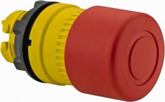 Schneider Electric - 22mm Mount Hole, Extended Mushroom Head, Pushbutton Switch Only - Round, Red Pushbutton, Nonilluminated, Trigger Action, Off, Shock and Vibration Resistant - Exact Tooling