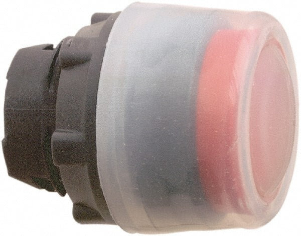 Schneider Electric - 22mm Mount Hole, Flush, Pushbutton Switch Only - Round, Red Pushbutton, Nonilluminated, Momentary (MO), Shock and Vibration Resistant - Exact Tooling