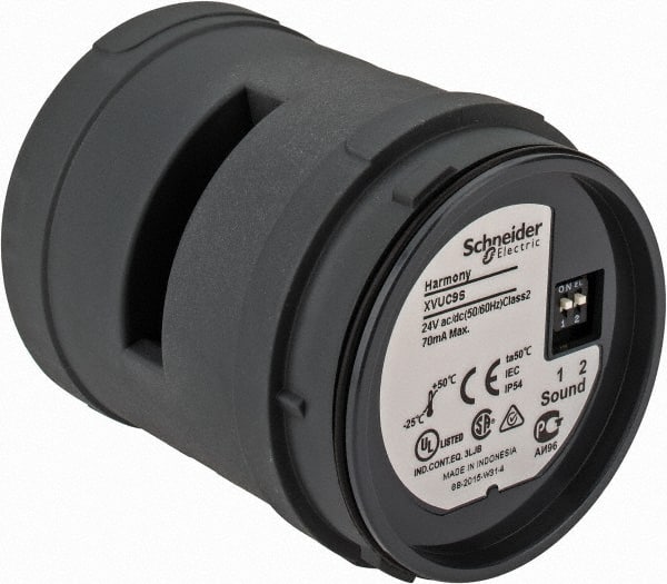 Schneider Electric - 85 to 70 dB, Audible Signal Buzzer Unit - 24 VAC, 24 VDC, 70mA, IP54 Rating, 58mm High - Exact Tooling