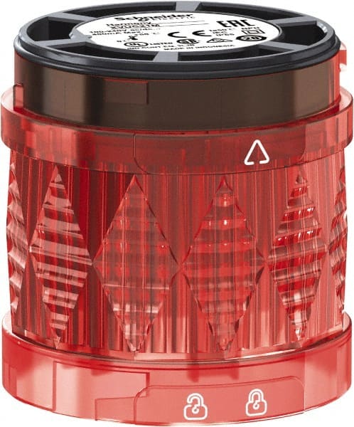 Schneider Electric - LED Lamp, Red, Steady, Stackable Tower Light Module - 24 VAC/VDC, 40 Milliamp, IP65 Ingress Rating, Base Mount - Exact Tooling