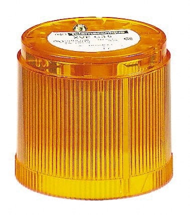 Schneider Electric - 120 VAC, Flash Discharge Tube, Orange, Flashing Light - 70mm Diameter, 2.05 Inch High, IP40, IP42 Ingress Rating, Base Mount - Exact Tooling