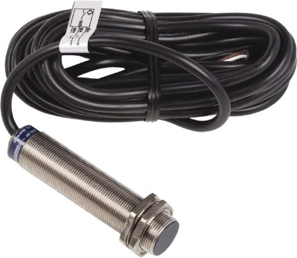 Telemecanique Sensors - 5mm Detection, Cylinder, Inductive Proximity Sensor - 2 Wires, 12 VDC, 12 VDC, 48 VDC, 18mm Wide - Exact Tooling