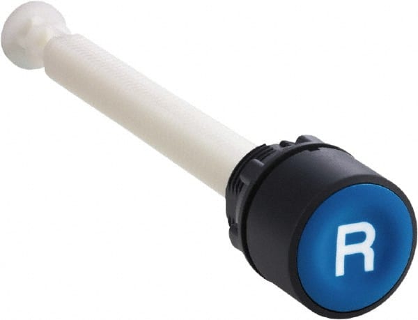 Schneider Electric - 22mm Mount Hole, Flush, Pushbutton Switch Only - Round, Blue Pushbutton, Nonilluminated - Exact Tooling