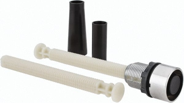 Schneider Electric - 22mm Mount Hole, Flush, Pushbutton Switch Only - Round, Black Pushbutton, Nonilluminated - Exact Tooling