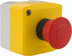 Schneider Electric - 1 Operator, Mushroom Head Control Station - No Legend (Legend), Push-Pull Switch, NC Contact, NEMA 13, 4X - Exact Tooling