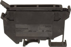 Schneider Electric - 1 Pole, 500 Volt, 6.3 Amp, -40 to 266°F, DIN Rail Mount, Polyamide Fused Terminal Block - 3 Contacts, 26 to 10 AWG Compatibility, 56-1/2mm High - Exact Tooling