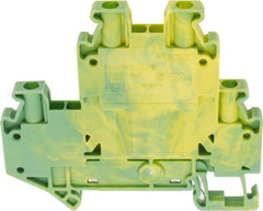 Schneider Electric - 1 Pole, 1,000 Volt, -40 to 266°F, DIN Rail Mount, Polyamide Grounding Terminal Block - 4 Contacts, 26 to 12 AWG Compatibility, 65mm High - Exact Tooling