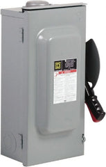 Square D - 3 Phase, 600VAC/VDC, 3 Pole, 3R, Enclosed Fused Cam & Disconnect Switch - 3PST, 3 Wires - Exact Tooling