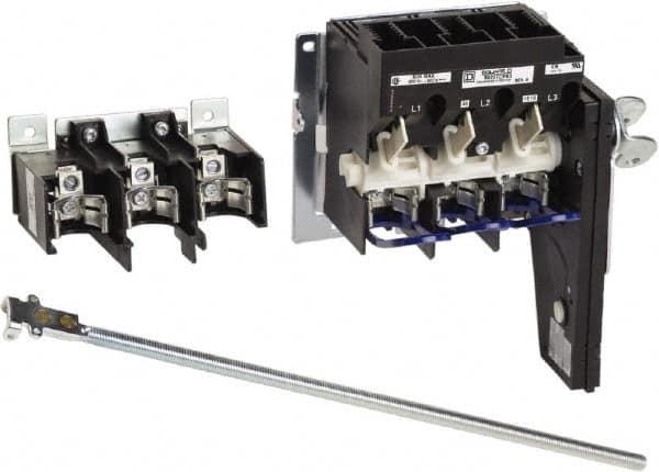 Square D - 1 & 3 Phase, 600VAC, 3 Pole, 1, 4, 12, 3R & 4X, Open Fused Cam & Disconnect Switch - 3 Wires - Exact Tooling