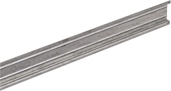 Square D - 1m Long x 0.3 Inch Wide x 1.38 Inch High x Steel DIN Rail - 0.04 Inch Thick - Exact Tooling