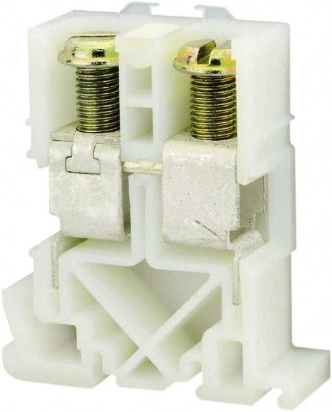 Square D - 600 VAC, 170 Amp, -40 to 275°F, DIN Rail Mount, Nylon Standard Terminal Block - 2 Contacts, Tin Plated Steel, 12 to 1/0 AWG Compatibility, 2.71 Inch High x 2.12 Inch Deep - Exact Tooling