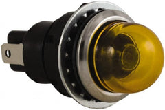 Schneider Electric - 24 V Yellow Lens Incandescent Pilot Light - Round Lens, Dust-tight, Oiltight - Exact Tooling