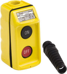 Schneider Electric - 2 Operator, Pushbutton Pendant Control Station - On-Off (Legend), Maintained Switch, 2NO/2NC Contact, NEMA 1, 3, 3R, 4, 4X - Exact Tooling