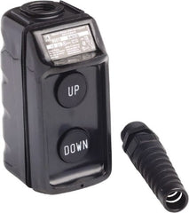 Schneider Electric - 2 Operator, Pushbutton Pendant Control Station - Up-Down (Legend), Momentary Switch, 4NO Contact, NEMA 1, 3, 3R, 4, 4X - Exact Tooling