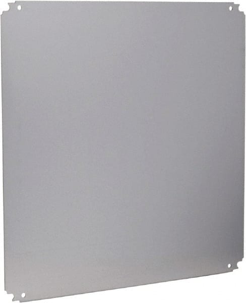 Schneider Electric - Electrical Enclosure Steel Mounting Plate - For Use with 600 (H) x 600 (W) Floor Standing Enclosure, RoHS Compliant, Includes Mounting Hardware & Mounting Plate - Exact Tooling