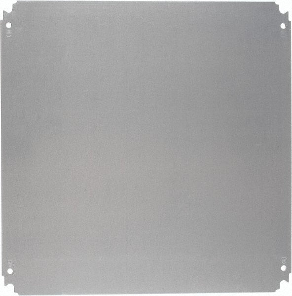 Schneider Electric - Electrical Enclosure Steel Mounting Plate - For Use with 500 (H) x 500 (W) Floor Standing Enclosure, RoHS Compliant, Includes Mounting Hardware & Mounting Plate - Exact Tooling