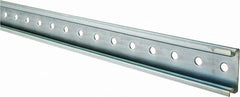 Schneider Electric - 2m Long x 0.6 Inch Wide x 1-1/2 Inch High x Steel DIN Rail - 0.04 Inch Thick - Exact Tooling
