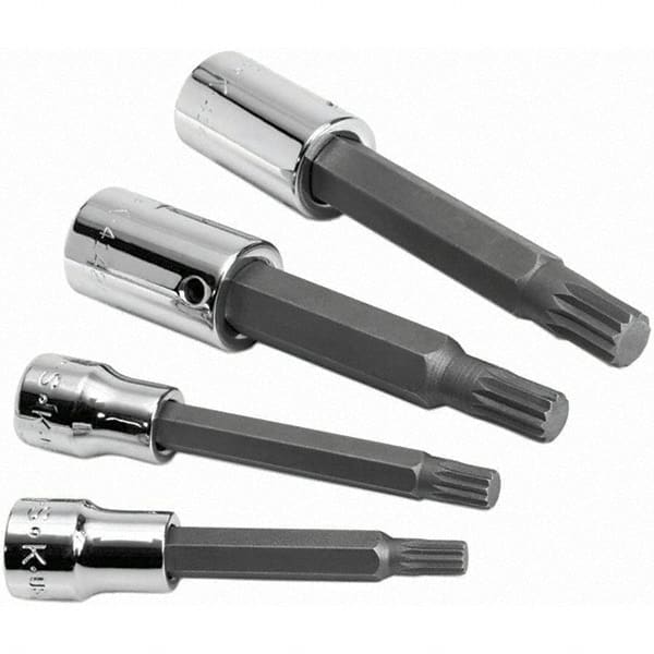 SK - 4 Piece 3/8 & 1/2" Drive Metric Triple Square Bit Socket Set - Exact Tooling