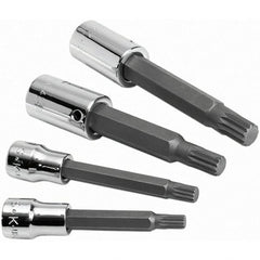 SK - 4 Piece 3/8 & 1/2" Drive Metric Triple Square Bit Socket Set - Exact Tooling