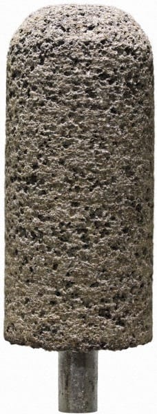 Tru-Maxx - 7/8" Head Diam x 7/8" Thickness, A11, Cylinder End, Zirconia Alumina Mounted Point - Brown, Coarse Grade, 36 Grit, 19,860 RPM - Exact Tooling