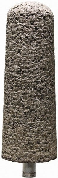 Tru-Maxx - 1" Head Diam x 1" Thickness, A3, Tree End, Zirconia Alumina Mounted Point - Brown, Coarse Grade, 36 Grit, 16,100 RPM - Exact Tooling