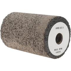 Tru-Maxx - Type 18, 2-1/2" Max Diam, 3" Head Thickness, 16 Grit Oval Cone - Zirconia Alumina, Coarse Grade, 5/8-11 Shank Thread - Exact Tooling