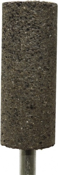 Tru-Maxx - 1" Head Diam x 2" Thickness, W222, Cylinder End, Zirconia Alumina Mounted Point - Brown, Coarse Grade, 24 Grit, 15,900 RPM - Exact Tooling