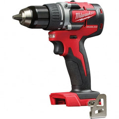 Milwaukee Tool - 18 Volt 1/2" Chuck Pistol Grip Handle Cordless Drill - 0-1800 RPM, Single-Sleeve Ratcheting Chuck, Reversible, Lithium-Ion Batteries Not Included - Exact Tooling