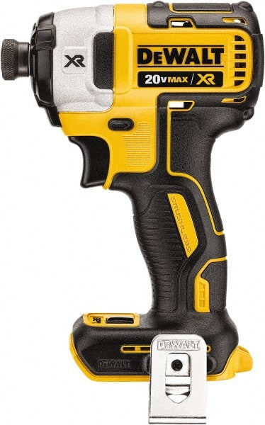 DeWALT - 20 Volt, 1/4" Drive, 20, 125, 152 Ft/Lb Torque, Cordless Impact Driver - 1000, 2800, 3250 RPM, Lithium-Ion, Bare Tool - Exact Tooling