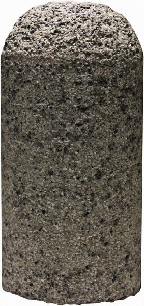 Tru-Maxx - Type 18, 2" Max Diam, 4" Head Thickness, 16 Grit Round Cone - Zirconia Alumina, Coarse Grade, 5/8-11 Shank Thread - Exact Tooling