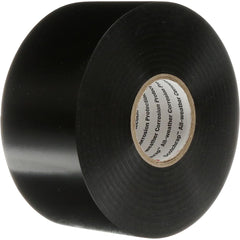 3M - Electrical Tape; Width (Inch): 1-1/2 ; Length Range: 48" and Longer ; Color: Black ; Material Type: Vinyl ; Length (Feet): 100 ; Thickness (mil): 10 - Exact Tooling