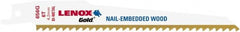 Lenox - 9" Long x 7/8" Thick, Bi-Metal Reciprocating Saw Blade - Tapered Profile, 6 TPI, Toothed Edge, Universal Shank - Exact Tooling