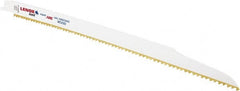 Lenox - 12" Long x 3/4" Thick, Bi-Metal Reciprocating Saw Blade - Tapered Profile, 6 TPI, Toothed Edge, Universal Shank - Exact Tooling