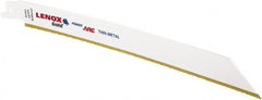 Lenox - 8" Long x 3/4" Thick, Bi-Metal Reciprocating Saw Blade - Tapered Profile, 24 TPI, Toothed Edge, Universal Shank - Exact Tooling