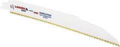 Lenox - 9" Long x 7/8" Thick, Bi-Metal Reciprocating Saw Blade - Tapered Profile, 6 TPI, Toothed Edge, Universal Shank - Exact Tooling