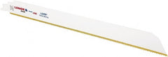 Lenox - 12" Long x 1" Thick, Bi-Metal Reciprocating Saw Blade - Tapered Profile, 10 TPI, Toothed Edge, Universal Shank - Exact Tooling
