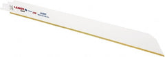 Lenox - 12" Long x 1" Thick, Bi-Metal Reciprocating Saw Blade - Tapered Profile, 18 TPI, Toothed Edge, Universal Shank - Exact Tooling