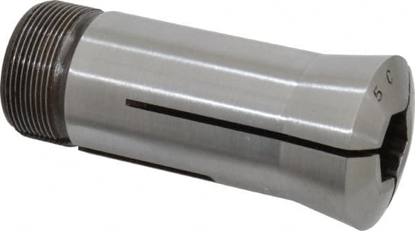 Lyndex - 9/16 Inch 5C Hex Collet - 1.041-24 Internal Thread Size, Steel, 0.012 Inch TIR - Exact Tooling