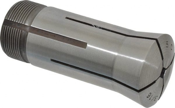 Lyndex - 3/16 Inch 5C Square Collet - 1.041-24 Internal Thread Size, Steel, 0.008 Inch TIR - Exact Tooling