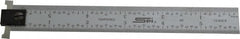 SPI - 6" Long, 1/64, 1/32, 1/16, 1/8" Graduation, Tool Steel Rule - 4R Graduation Style, 3/4" Wide, Silver, Satin Chrome Finish - Exact Tooling