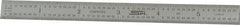 SPI - 6" Long, 1/64, 1/32, 1/16, 1/8" Graduation, Flexible Steel Rule - 4R Graduation Style, 1/2" Wide, Silver, Satin Chrome Finish - Exact Tooling