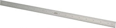 SPI - 18" Long, 1/64, 1/32" and 0.5, 1mm Graduation, Flexible Steel Rule - English/Metric Graduation Style, 3/4" Wide, Silver, Satin Chrome Finish - Exact Tooling