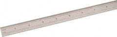 SPI - 24" Long, 1/100, 1/64, 1/32, 1/10" Graduation, Flexible Steel Rule - 5R Graduation Style, 3/4" Wide, Silver, Satin Chrome Finish - Exact Tooling