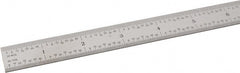 SPI - 24" Long, 1/64, 1/32" and 0.5, 1mm Graduation, Flexible Steel Rule - English/Metric Graduation Style, 3/4" Wide, Silver, Satin Chrome Finish - Exact Tooling