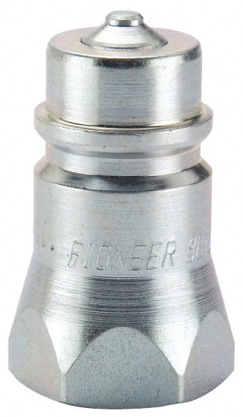 Parker - 3/4-16 SAE Steel Hydraulic Hose O-Ring Boss Nipple & Poppet - 3,000 psi - Exact Tooling