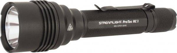 Streamlight - White LED Bulb, 1,100 Lumens, Industrial/Tactical Flashlight - Black Aluminum Body, 3 CR123A Lithium Batteries Included - Exact Tooling